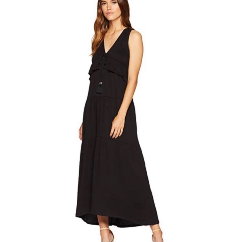 Sanctuary Womens Delphina Maxi Dress in Black size X-Small D0989-KC206 Tassels